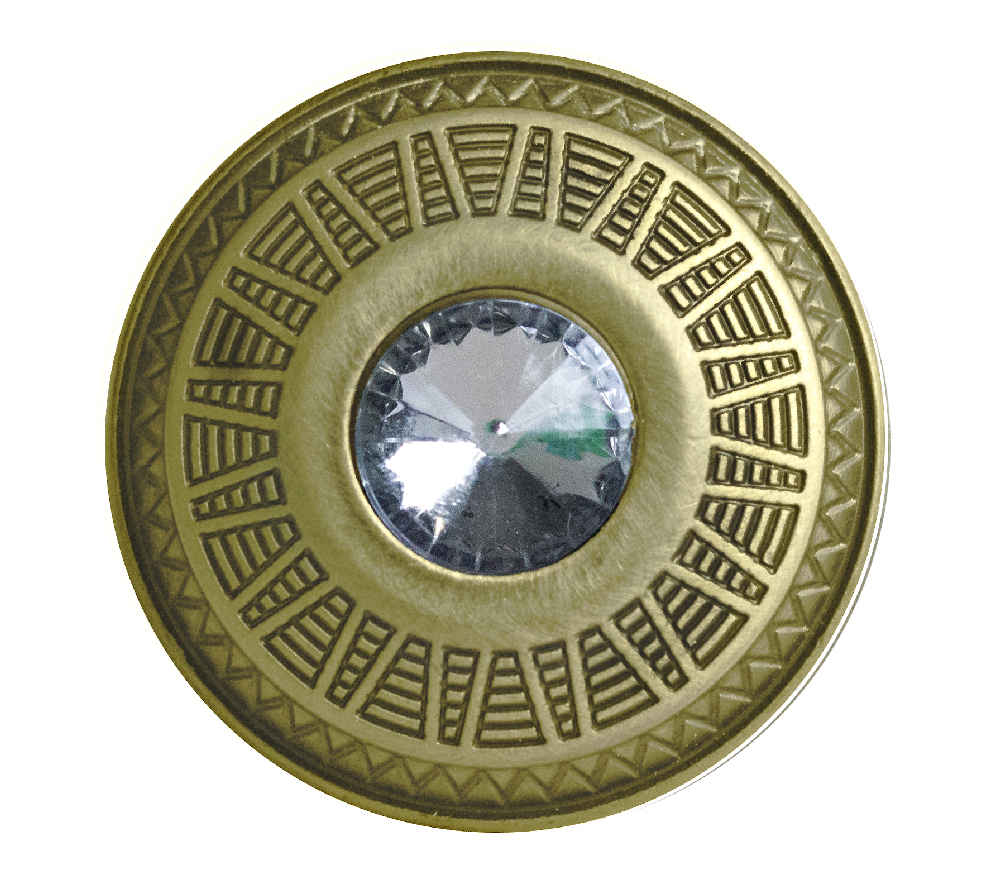 1.25-in. x 1.25-in. Stainless Steel Cabinet Knob In Gold