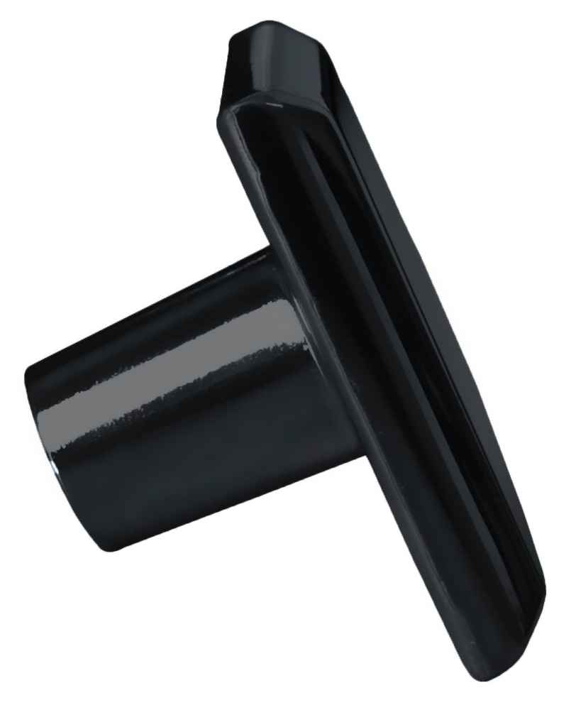 1.2-in. x 1.2-in. Stainless Steel  Cabinet Knob In Black