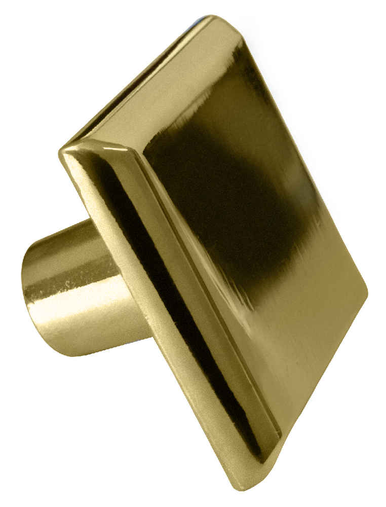 1.2-in. x 1.2-in. Stainless Steel  Cabinet Knob In Gold