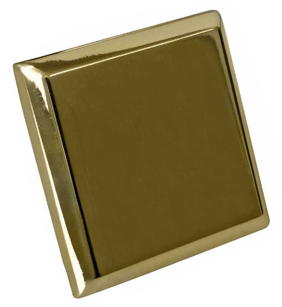 1.2-in. x 1.2-in. Stainless Steel  Cabinet Knob In Gold