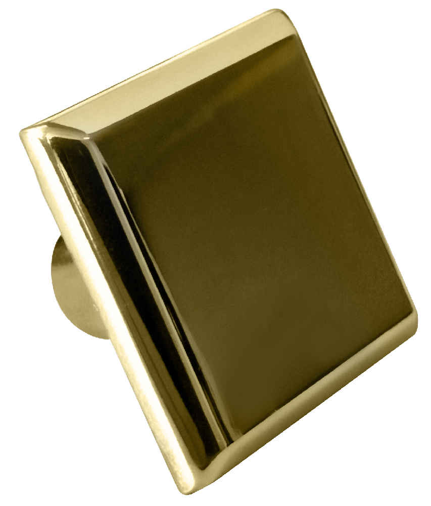1.2-in. x 1.2-in. Stainless Steel  Cabinet Knob In Gold