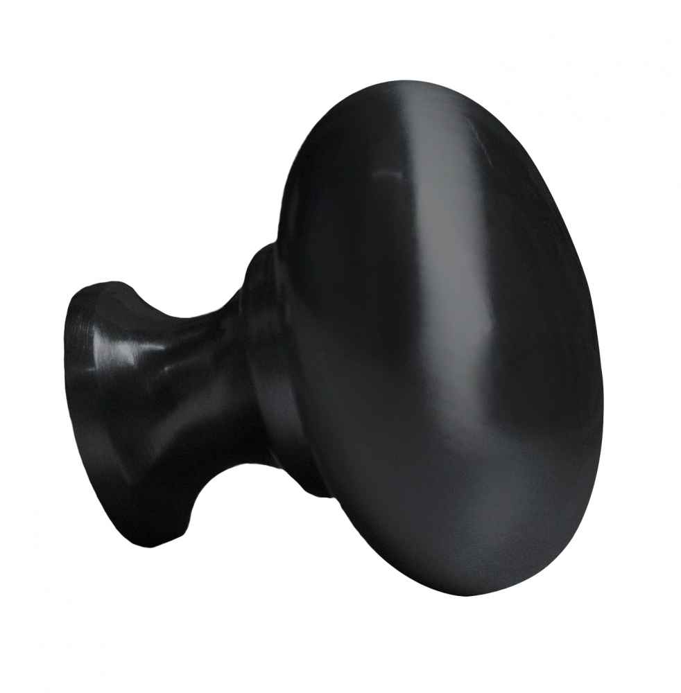 1.25-in. x 1.25-in. Stainless Steel  Cabinet Knob In Black