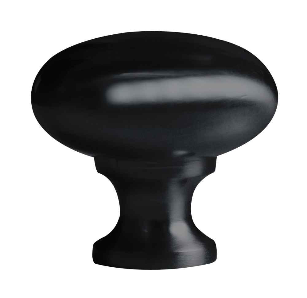 1.25-in. x 1.25-in. Stainless Steel  Cabinet Knob In Black