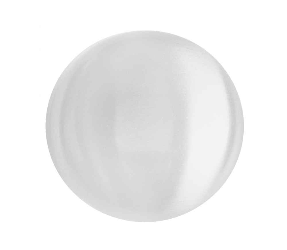 1.25-in. x 1.25-in. Stainless Steel  Cabinet Knob In White