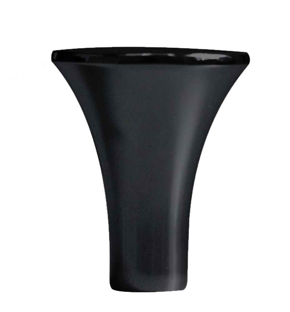 1-in. x 1-in. Stainless Steel  Cabinet Knob In Black