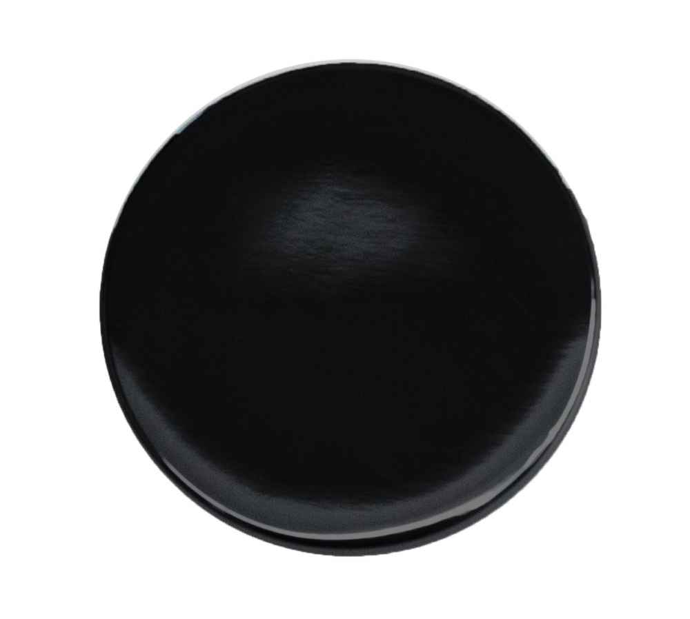 1-in. x 1-in. Stainless Steel  Cabinet Knob In Black