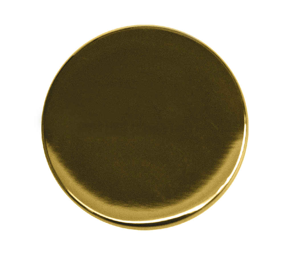 1-in. x 1-in. Stainless Steel  Cabinet Knob In Gold