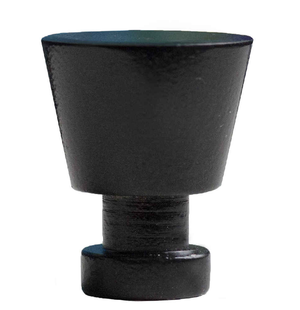 1-in. x 1-in. Stainless Steel Cabinet Knob In Black