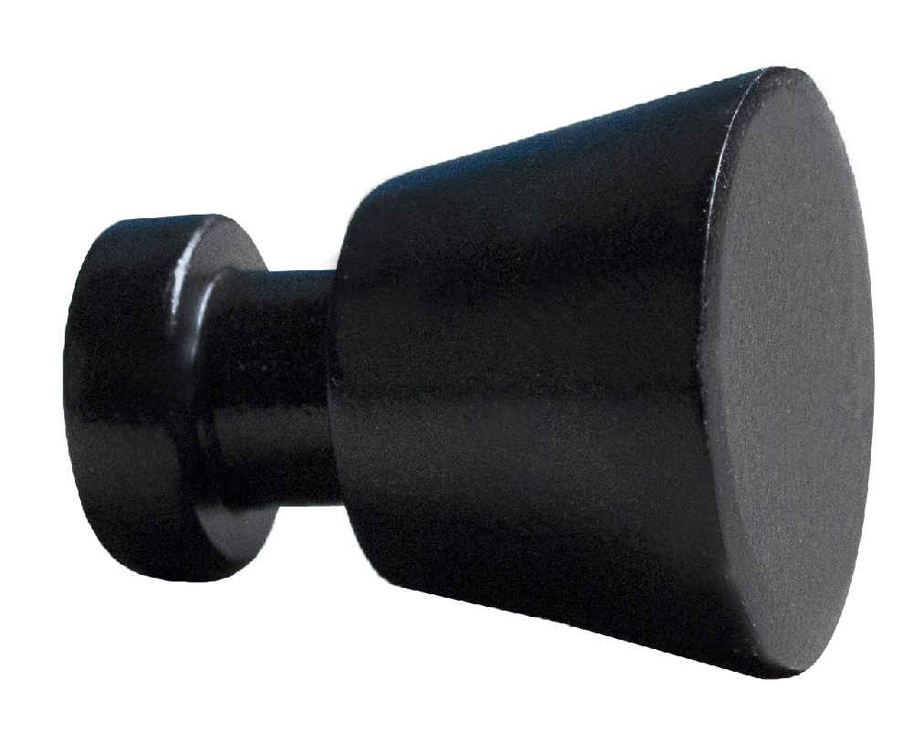 1-in. x 1-in. Stainless Steel  Cabinet Knob In Black