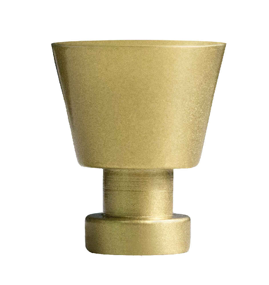 1-in. x 1-in. Stainless Steel  Cabinet Knob In Gold