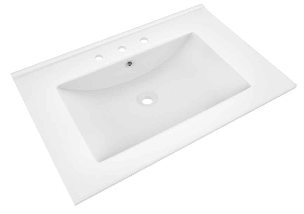 23.75-in. W 3H8-in. Ceramic Top Set In White Color