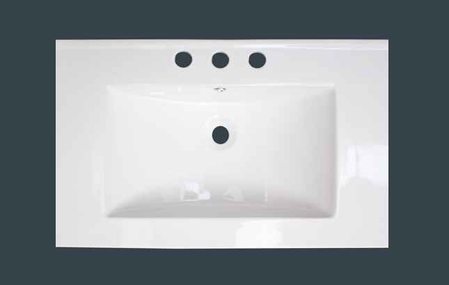 24.25-in. W 3H8-in. Ceramic Top Set In White Color