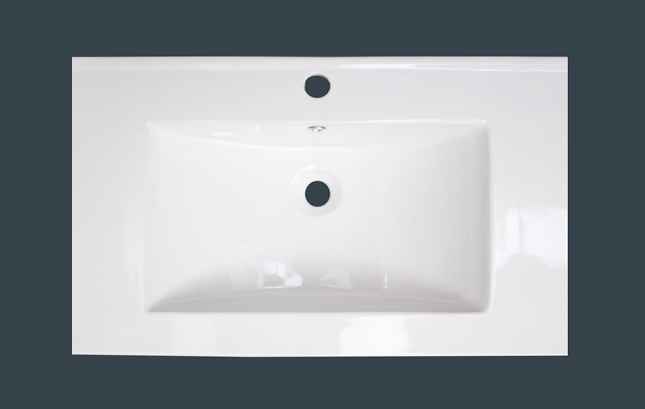 32-in. W 1 Hole Ceramic Top Set In White Color