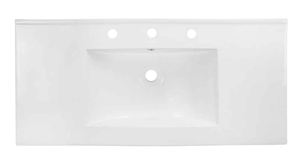 35.5-in. W 3H8-in. Ceramic Top Set In White Color