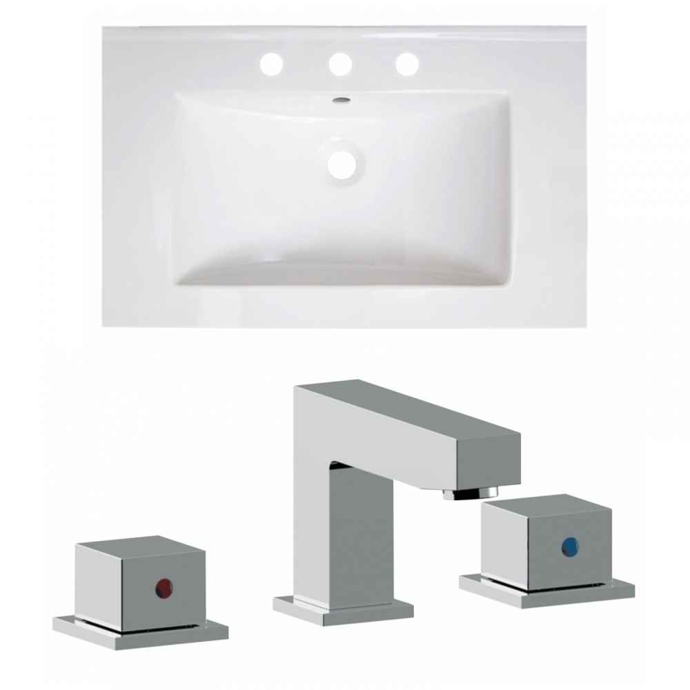 30-in. W 3H8-in. Ceramic Top Set In White Color