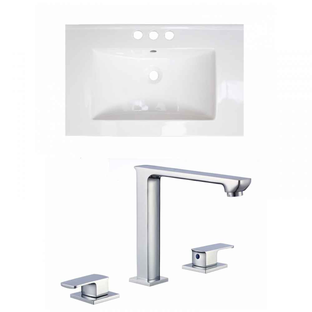 21-in. W 3H8-in. Ceramic Top Set In White Color