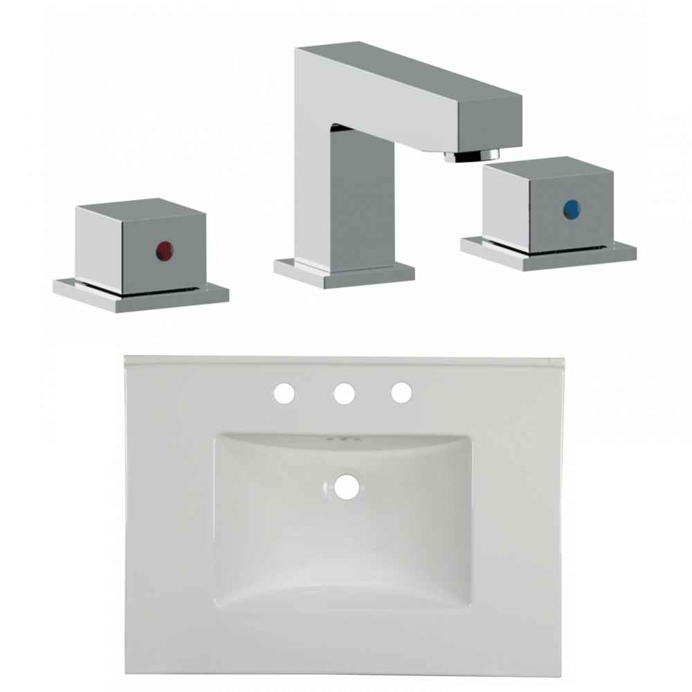 30.75-in. W 3H8-in. Ceramic Top Set In White Color