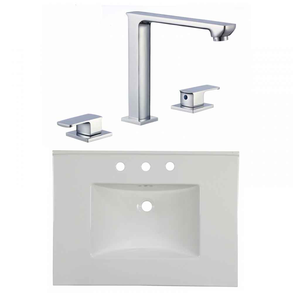 30.75-in. W 3H8-in. Ceramic Top Set In White Color