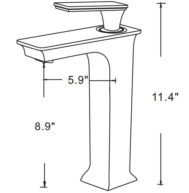 18.25-in. W CUPC Rectangle Bathroom Undermount Sink Set In White - Chrome Hardware