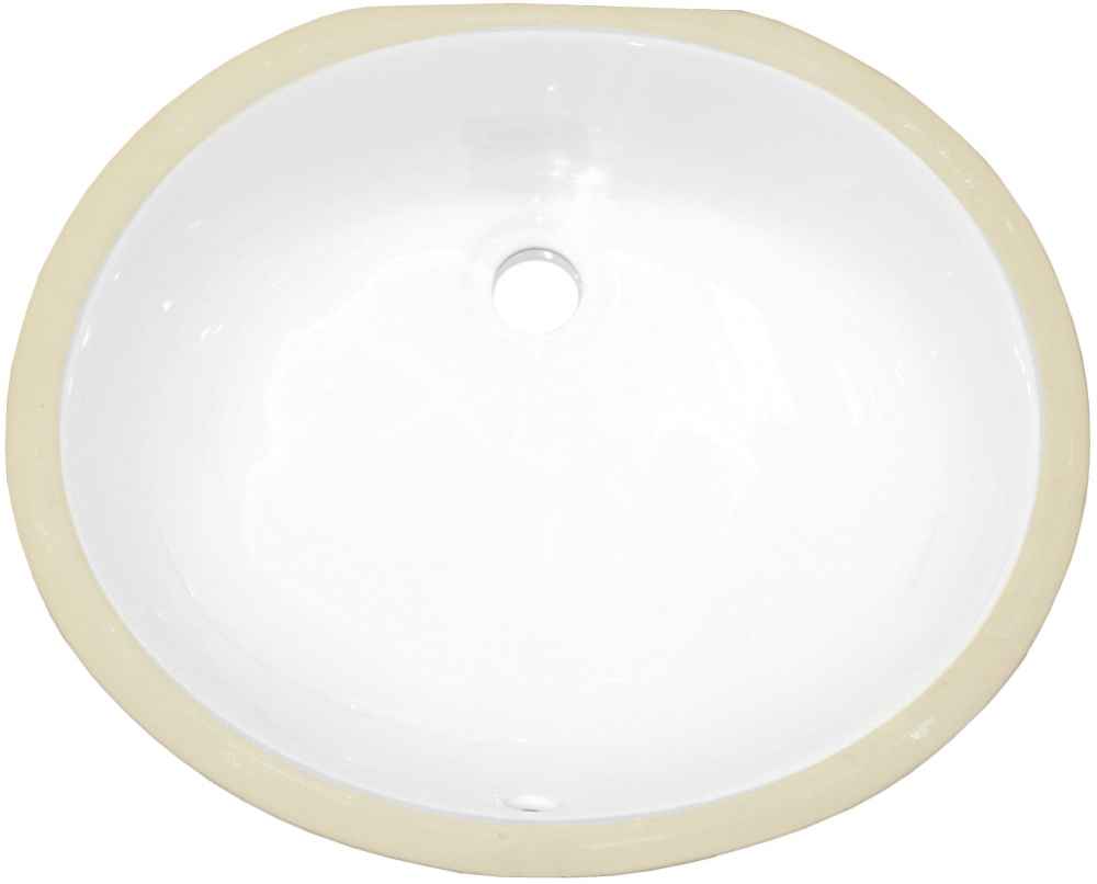 16.5-in. W CSA Oval Bathroom Undermount Sink Set In White - Chrome Hardware