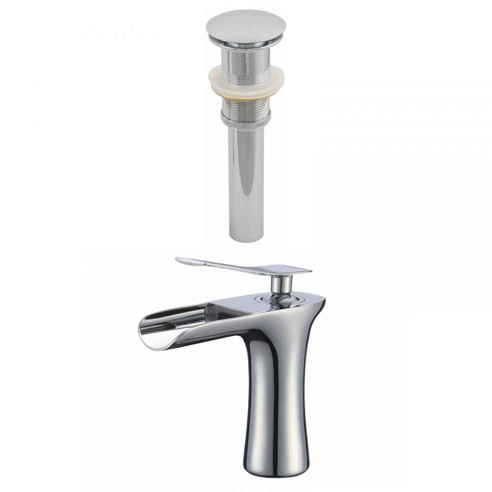 1 Hole CUPC Approved Stainless Steel Faucet Set In Chrome Color - Drain Incl.