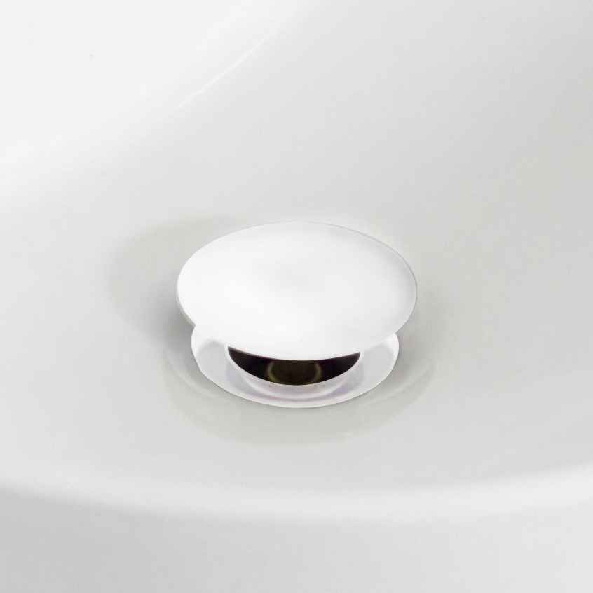 21-in. W 1 Hole Ceramic Top Set In White Color - Overflow Drain Incl.