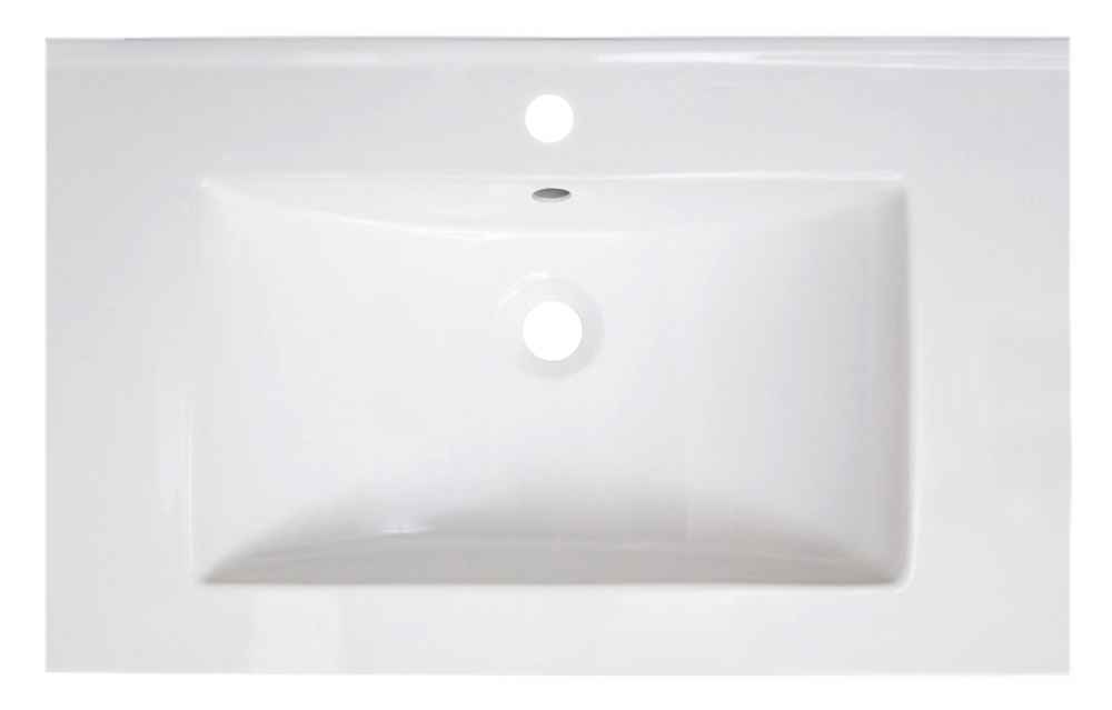 30-in. W 1 Hole Ceramic Top Set In White Color