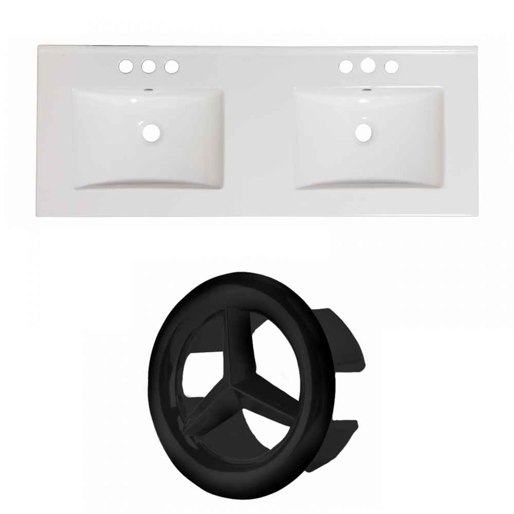48-in. W 3H4-in. Ceramic Top Set In White Color