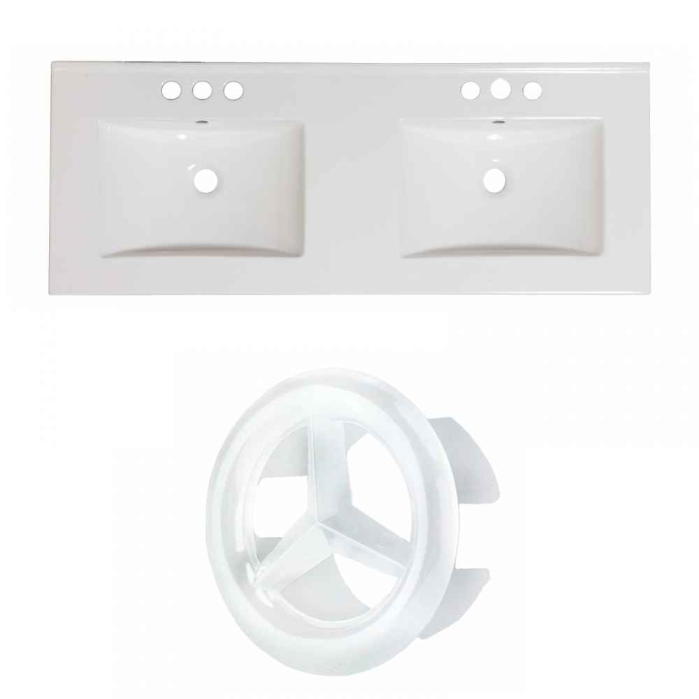 48-in. W 3H4-in. Ceramic Top Set In White Color