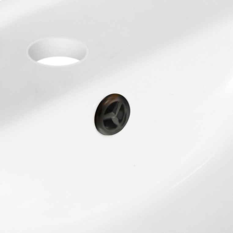 59-in. W 1 Hole Ceramic Top Set In White Color - Overflow Drain Incl.