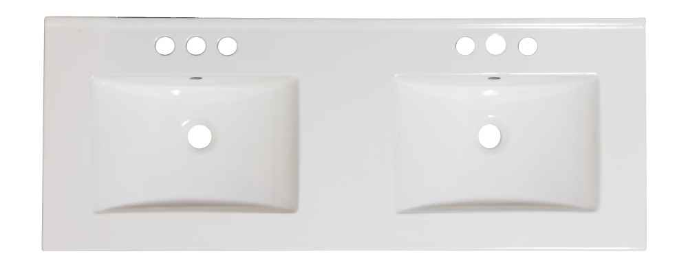 48-in. W 3H8-in. Ceramic Top Set In White Color