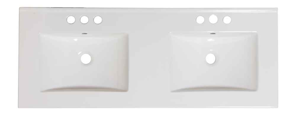 59-in. W 3H8-in. Ceramic Top Set In White Color
