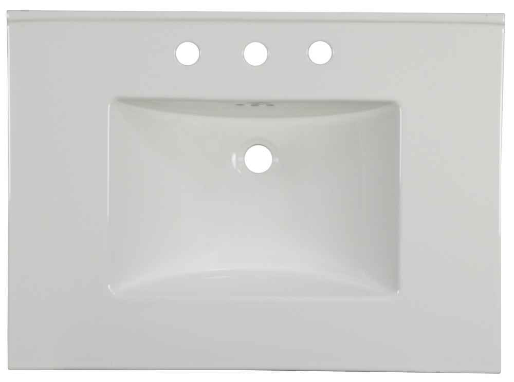 30.75-in. W 3H8-in. Ceramic Top Set In White Color
