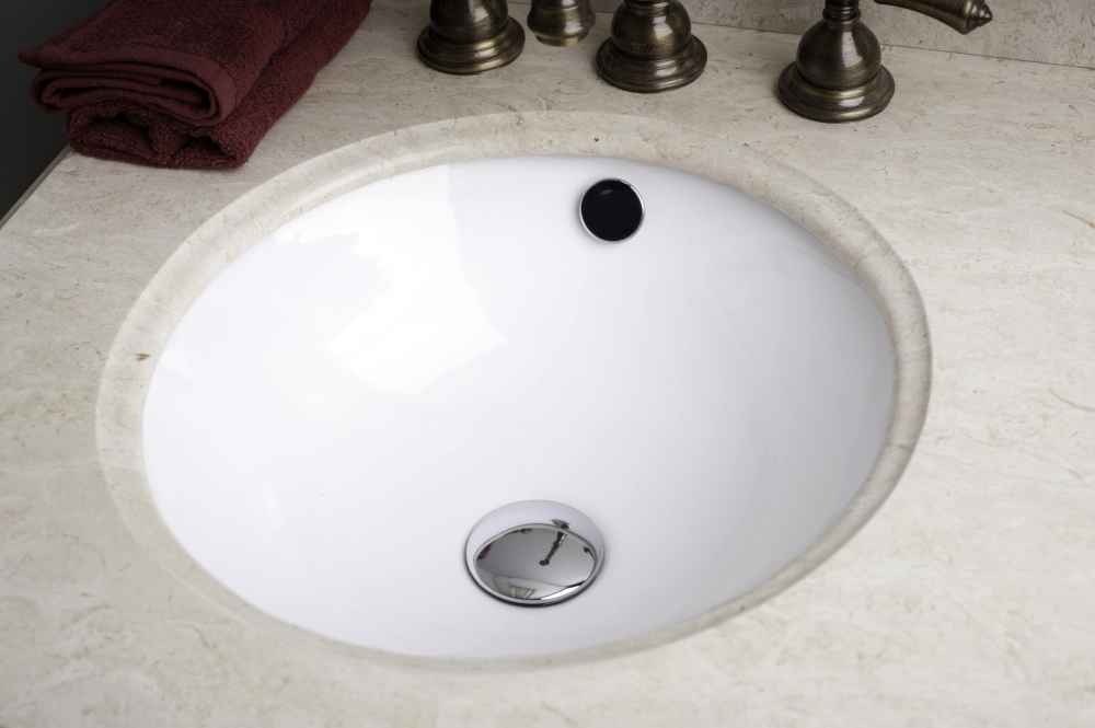 16.5-in. W CUPC Round Bathroom Undermount Sink Set In White - Chrome Hardware - Overflow Drain Incl.