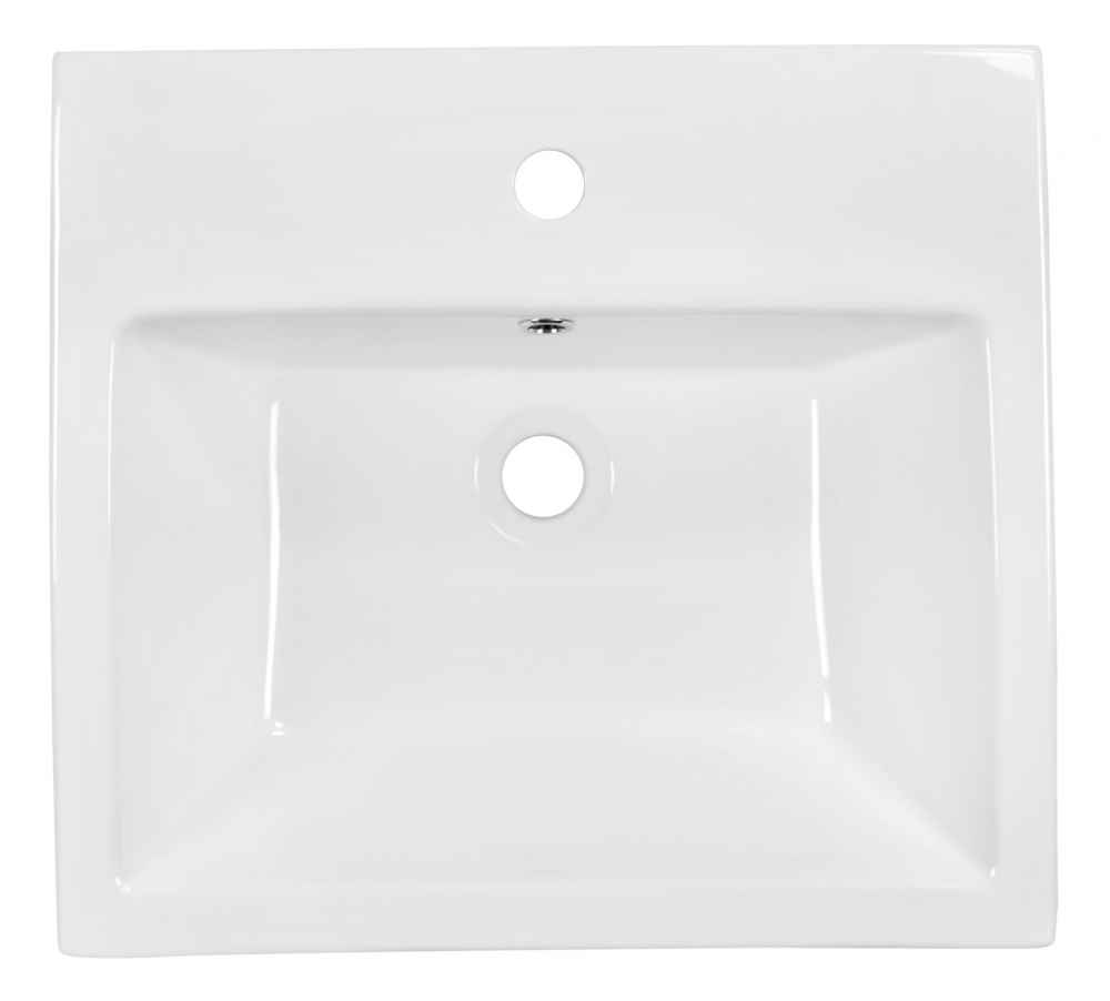 19-in. x 17.5-in. Rectangle Bathroom Vessel Sink Set White Enamel Glaze