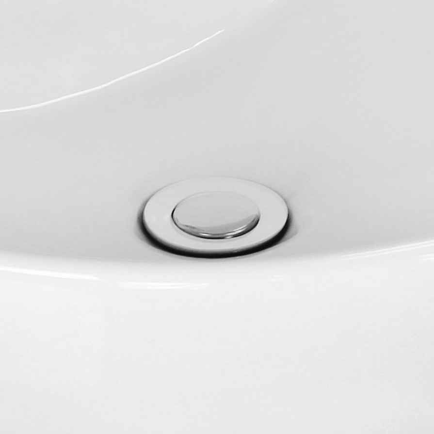 13.75-in. x 14-in. Rectangle Bathroom Vessel Sink Set White Enamel Glaze