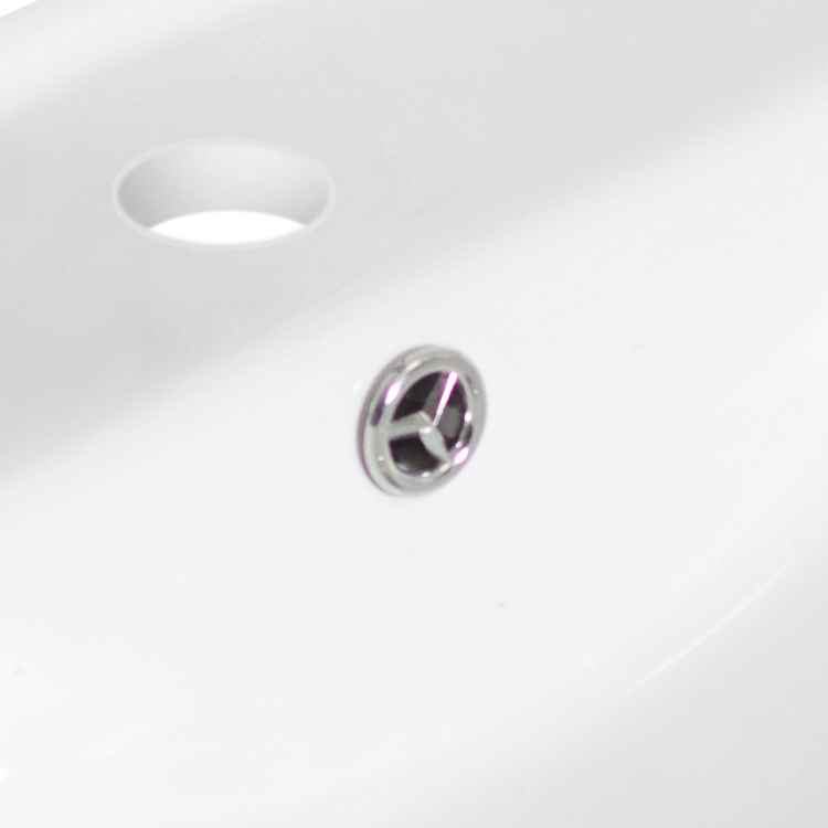 20.75-in. W Rectangle Bathroom Undermount Sink Set In Biscuit - Chrome Hardware
