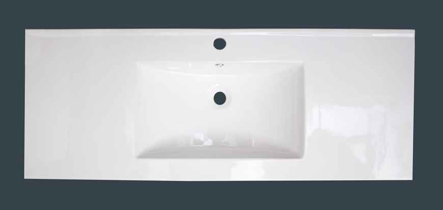 48-in. W 1 Hole Ceramic Top Set In White Color - Overflow Drain Incl.