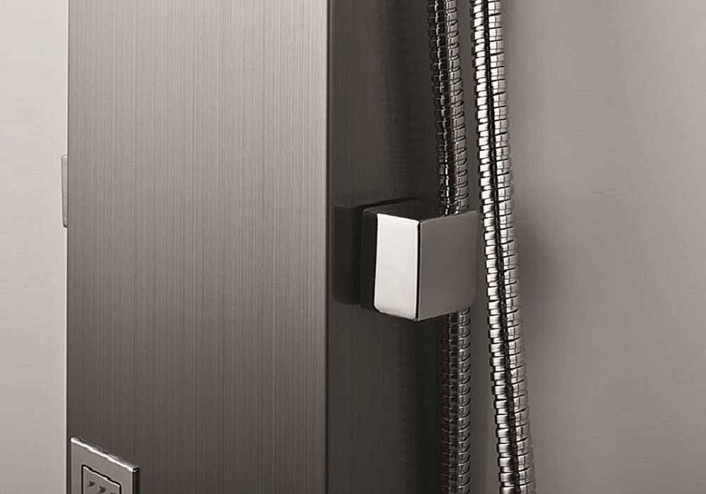 7.87-in. x 63-in. Shower Panel Chrome Stainless Steel