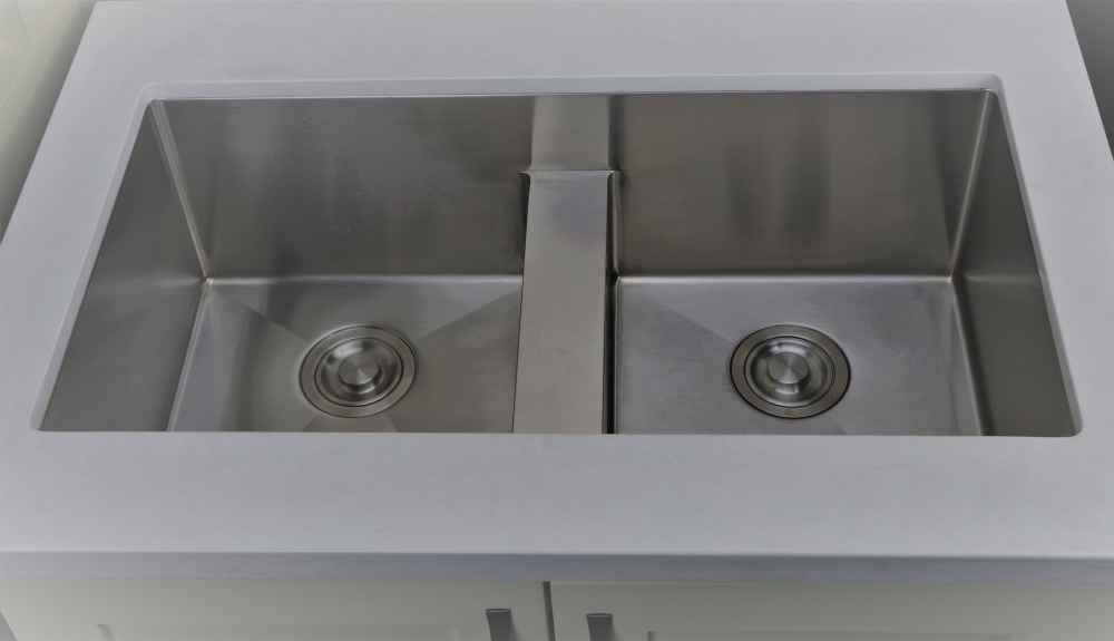 37-in. W CSA Approved Stainless Steel Kitchen Sink With 2 Bowl And 16 Gauge