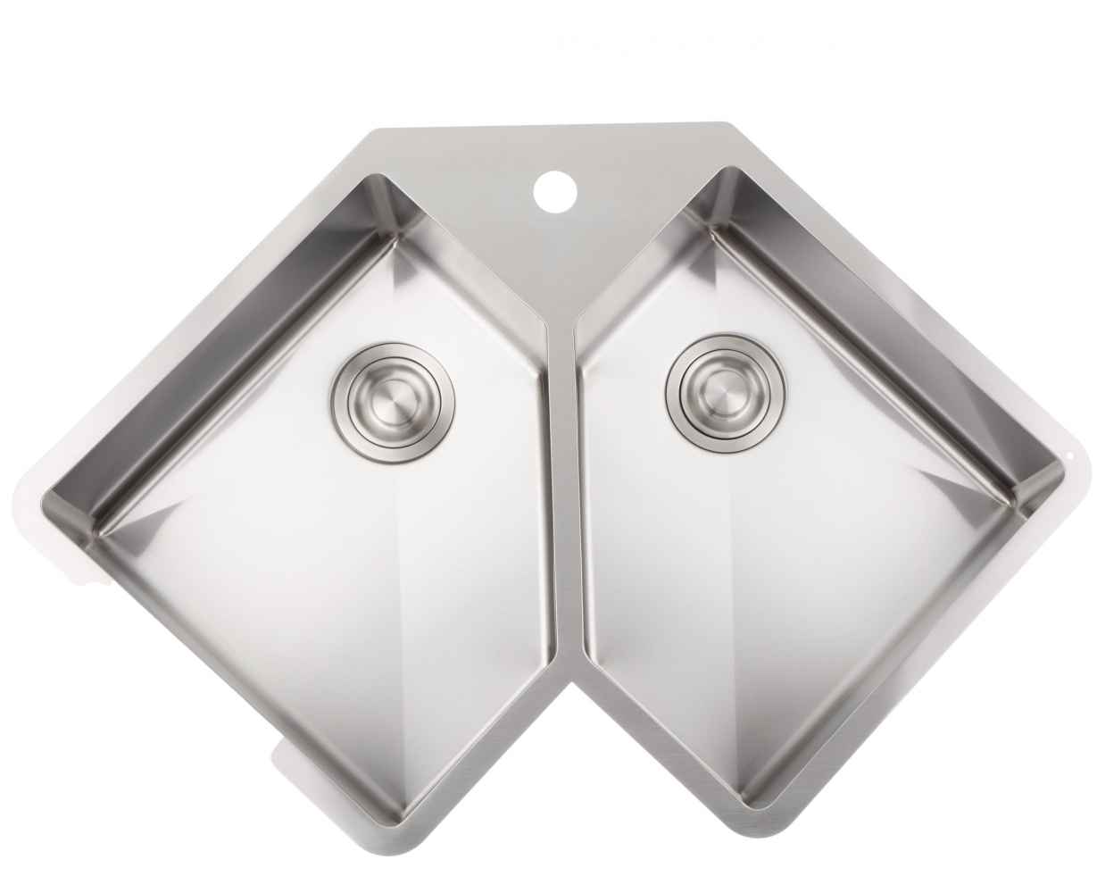 36.375-in. W CSA Approved Stainless Steel Kitchen Sink With 2 Bowl And 16 Gauge
