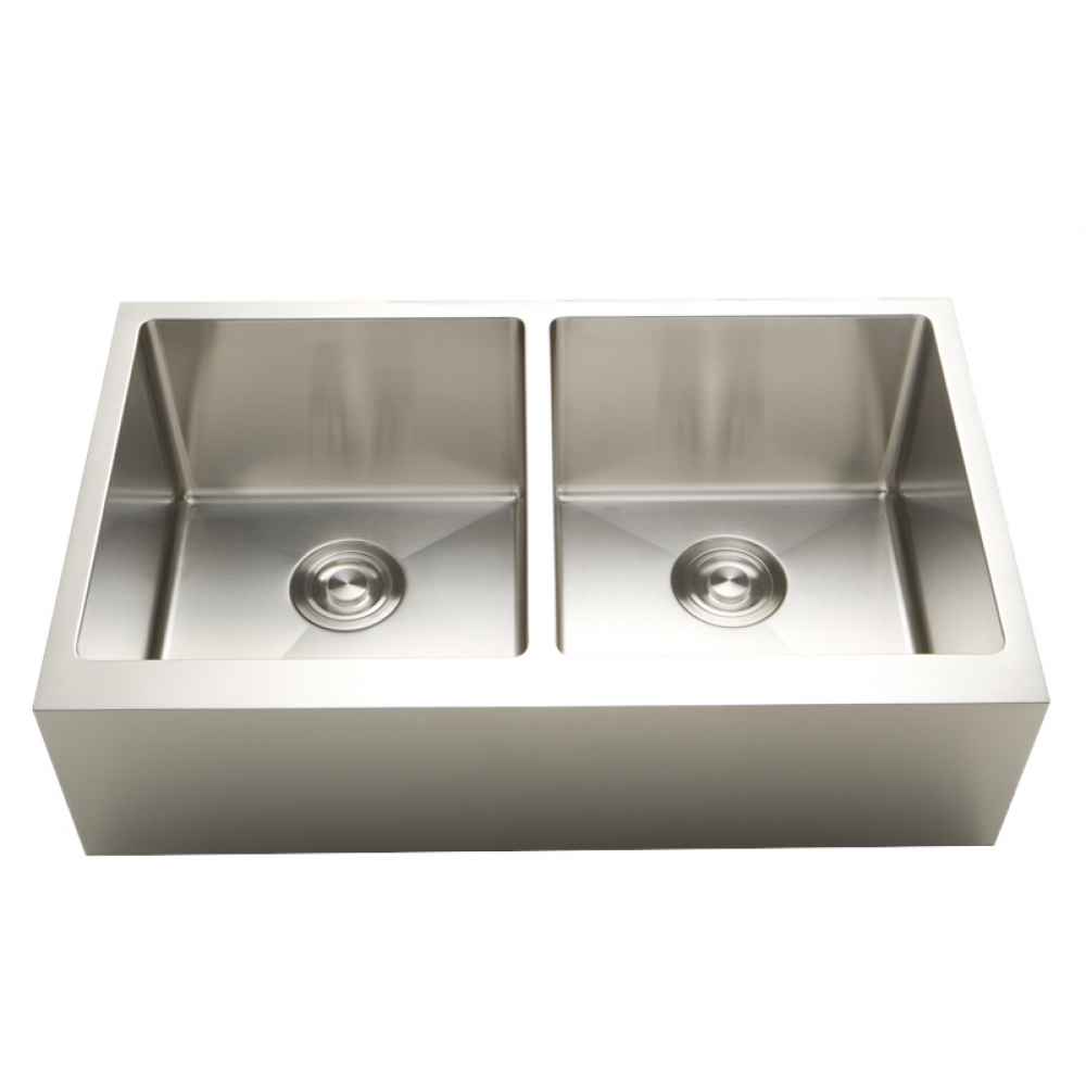 36-in. W CSA Approved Stainless Steel Kitchen Sink With 2 Bowl And 16 Gauge