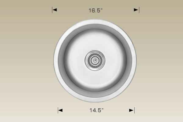 16.5-in. W CSA Approved Stainless Steel Kitchen Sink With 1 Bowl And 18 Gauge