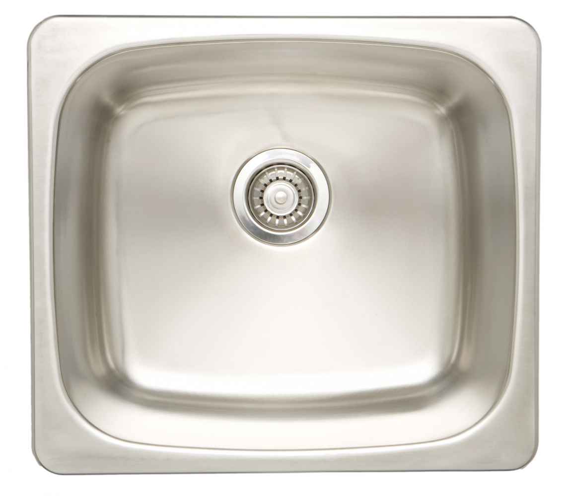 20-in. W CSA Approved Stainless Steel Kitchen Sink With 1 Bowl And 18 Gauge