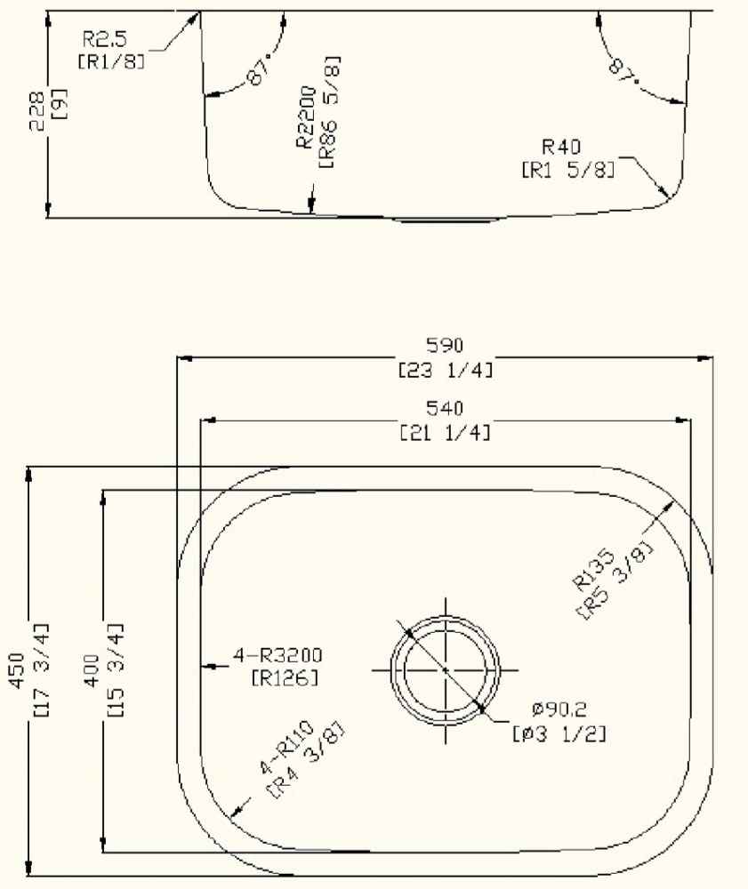 23.25-in. W CSA Approved Stainless Steel Kitchen Sink With 1 Bowl And 18 Gauge