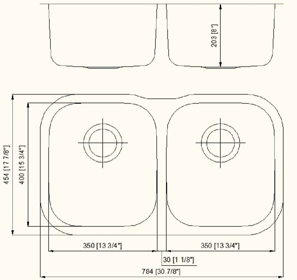 30.75-in. W CSA Approved Stainless Steel Kitchen Sink With 2 Bowl And 18 Gauge