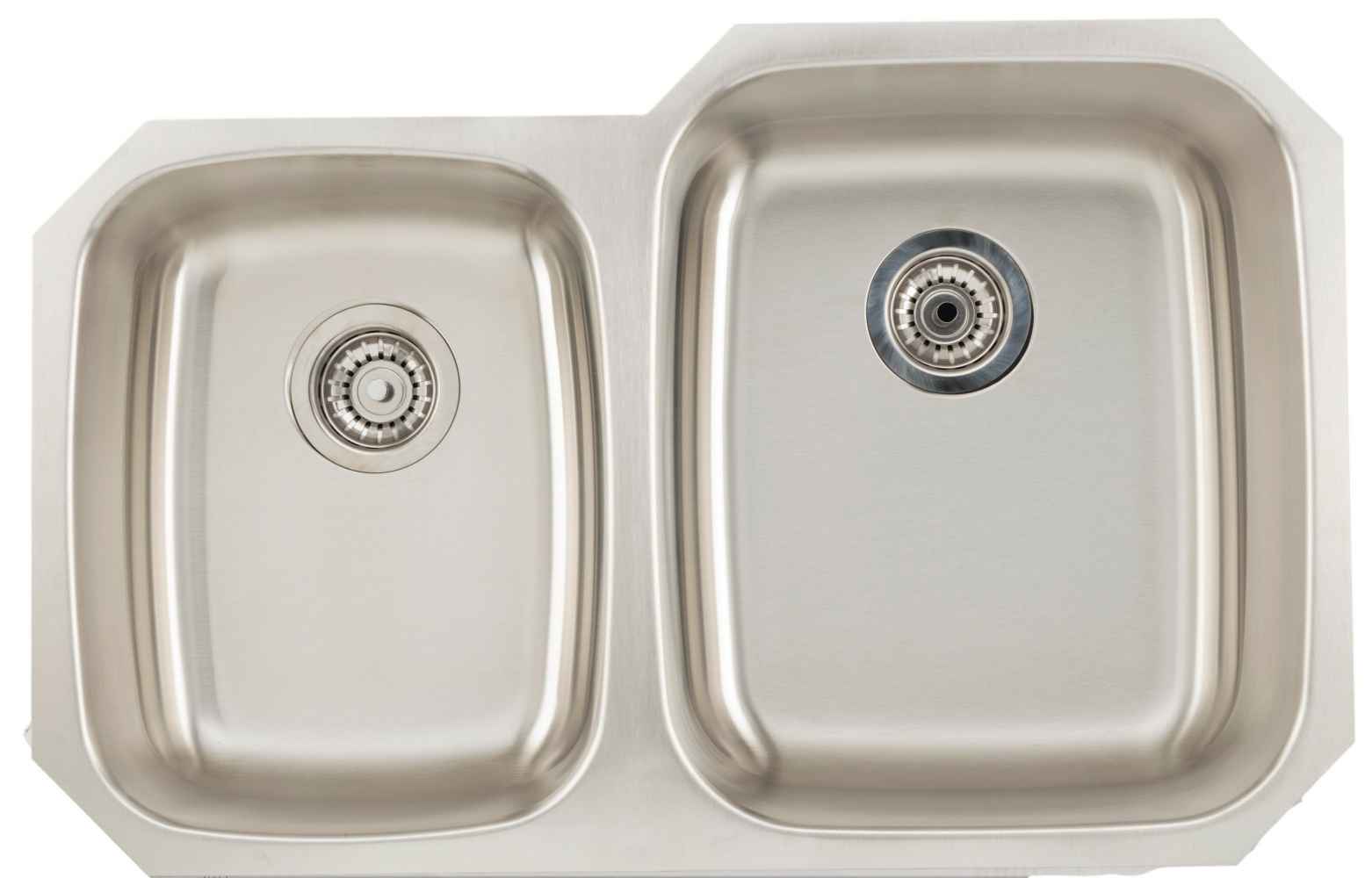 32.125-in. W CSA Approved Stainless Steel Kitchen Sink With 2 Bowl And 18 Gauge