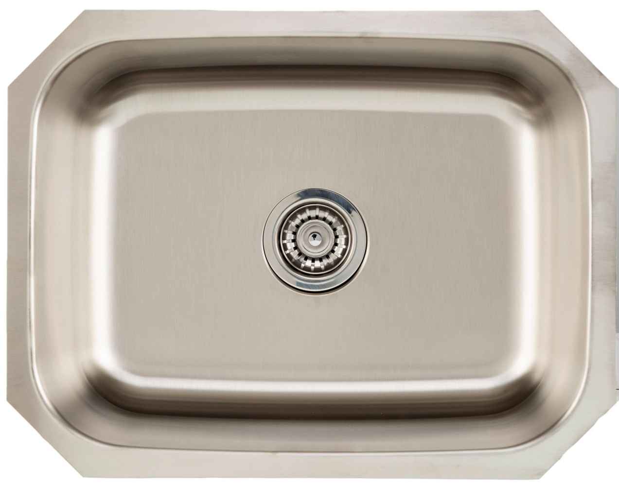 23-in. W CSA Approved Stainless Steel Kitchen Sink With 1 Bowl And 18 Gauge
