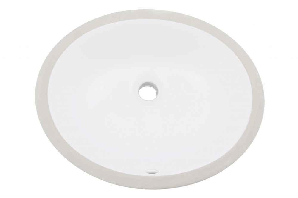 16.5-in. x 13.25-in. Ceramic Bathroom Undermount Sink In White CUPC