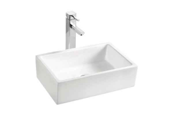 20-in. x 14.125-in. Rectangle Bathroom Vessel Sink White Enamel Glaze
